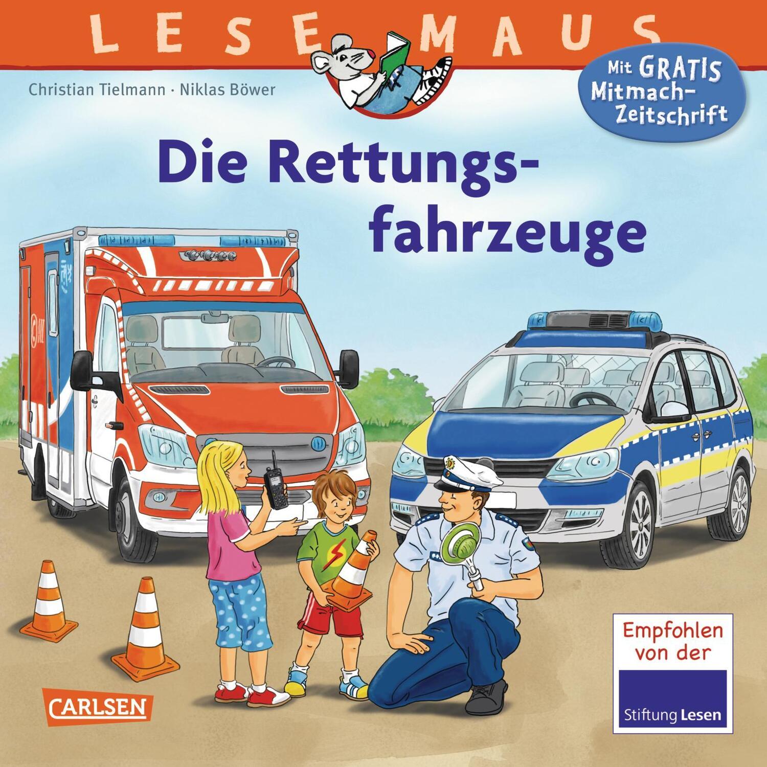 Cover: 9783551080585 | LESEMAUS 158: Die Rettungsfahrzeuge | Christian Tielmann | Taschenbuch