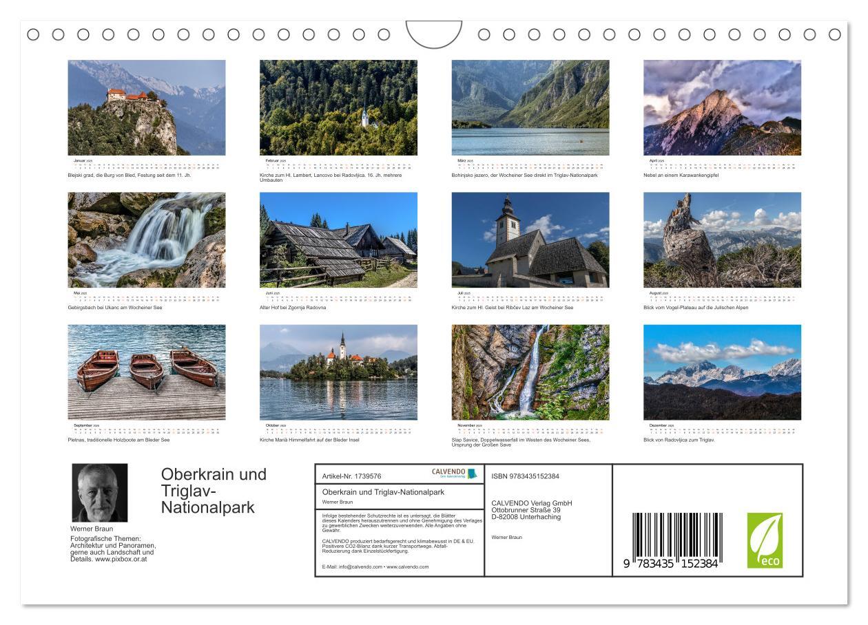 Bild: 9783435152384 | Oberkrain und Triglav-Nationalpark (Wandkalender 2025 DIN A4 quer),...