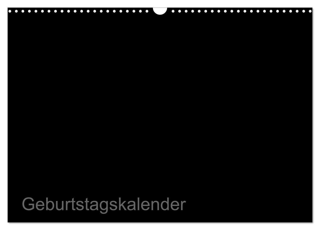 Cover: 9783675588790 | Bastel-Geburtstagskalender schwarz / Geburtstagskalender...