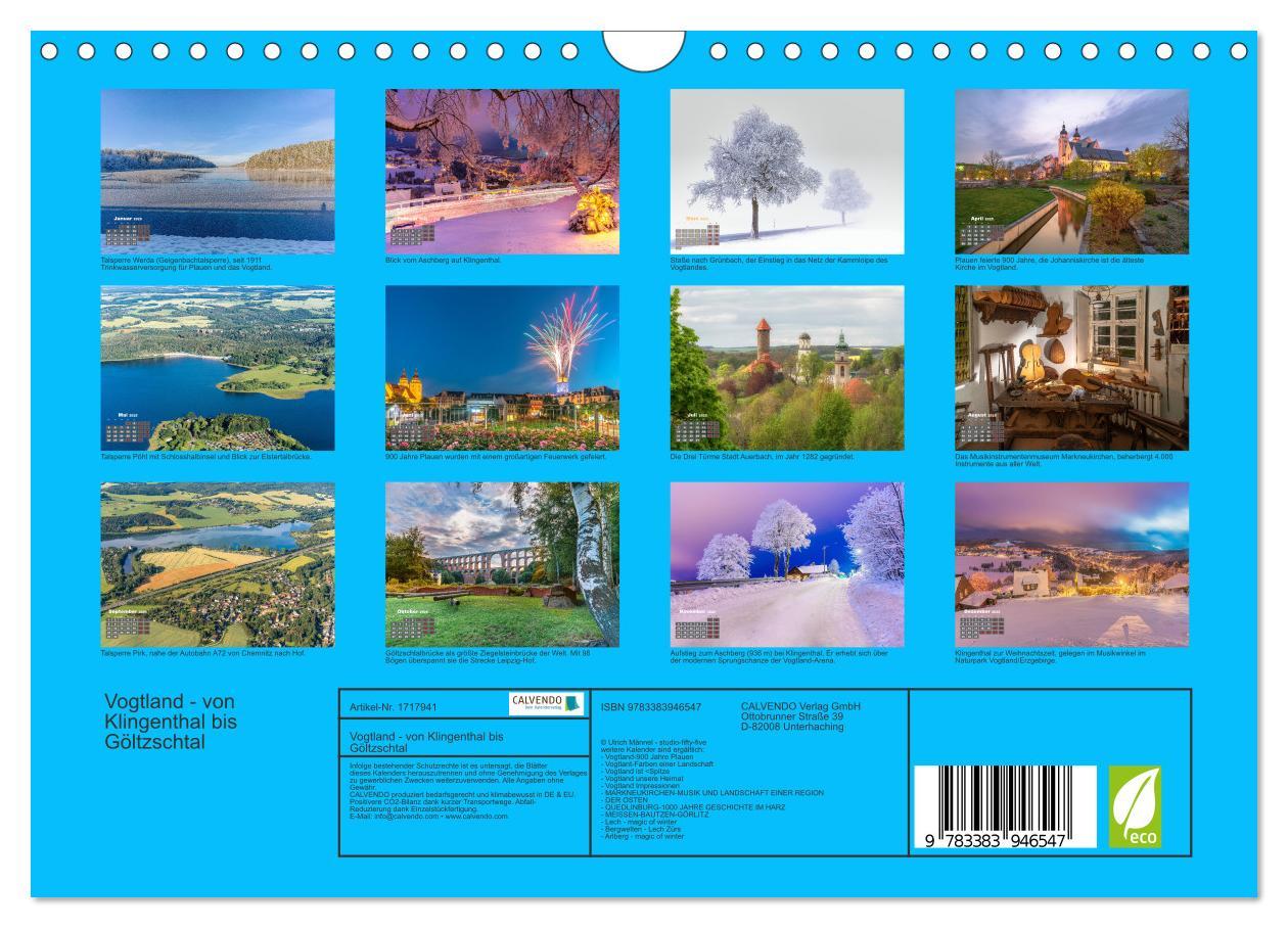 Bild: 9783383946547 | Vogtland - von Klingenthal bis Göltzschtal (Wandkalender 2025 DIN...