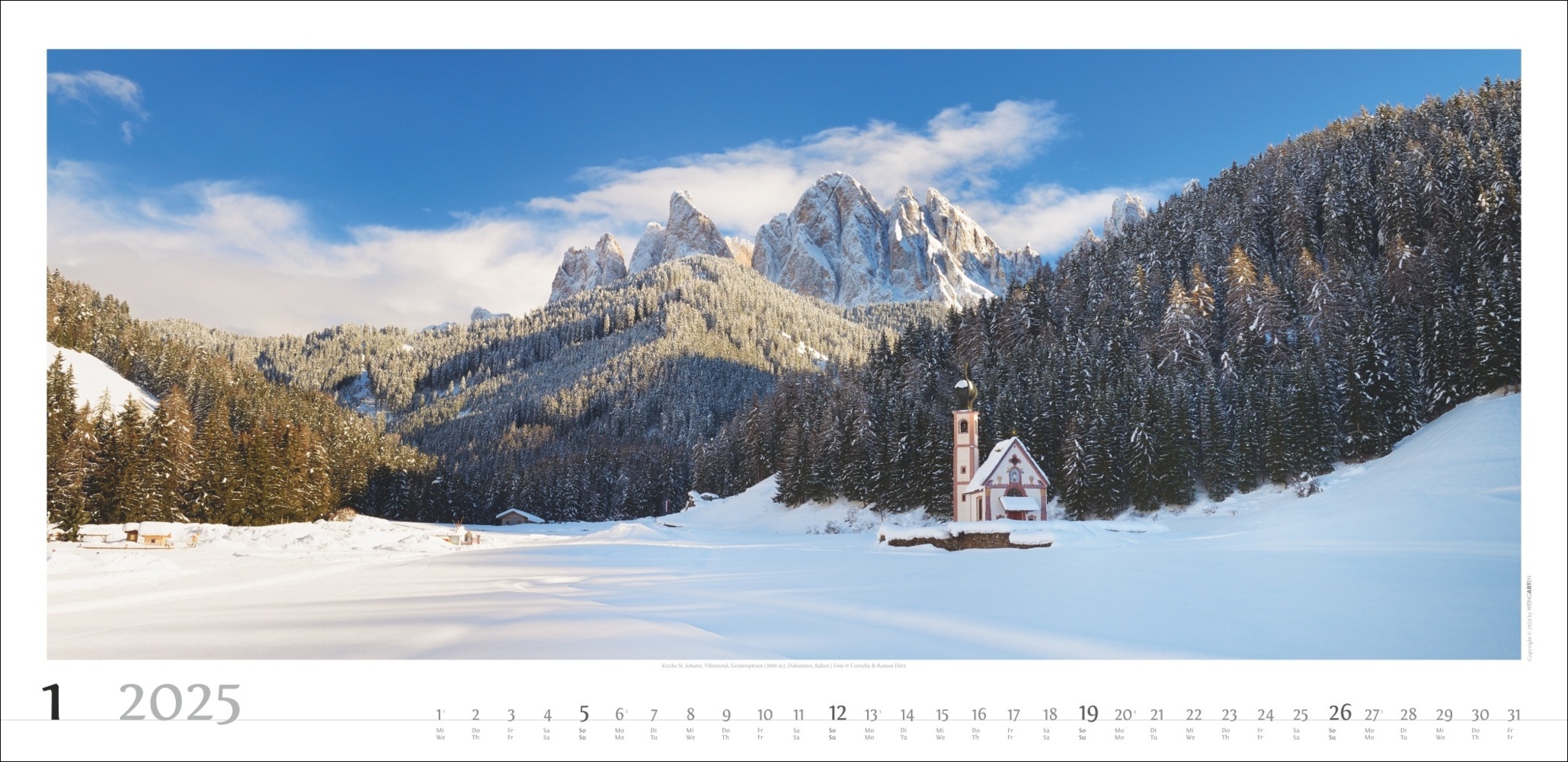 Bild: 9783839900215 | Alpenpanorama Kalender 2025 | Cornelia Dörr (u. a.) | Kalender | 14 S.