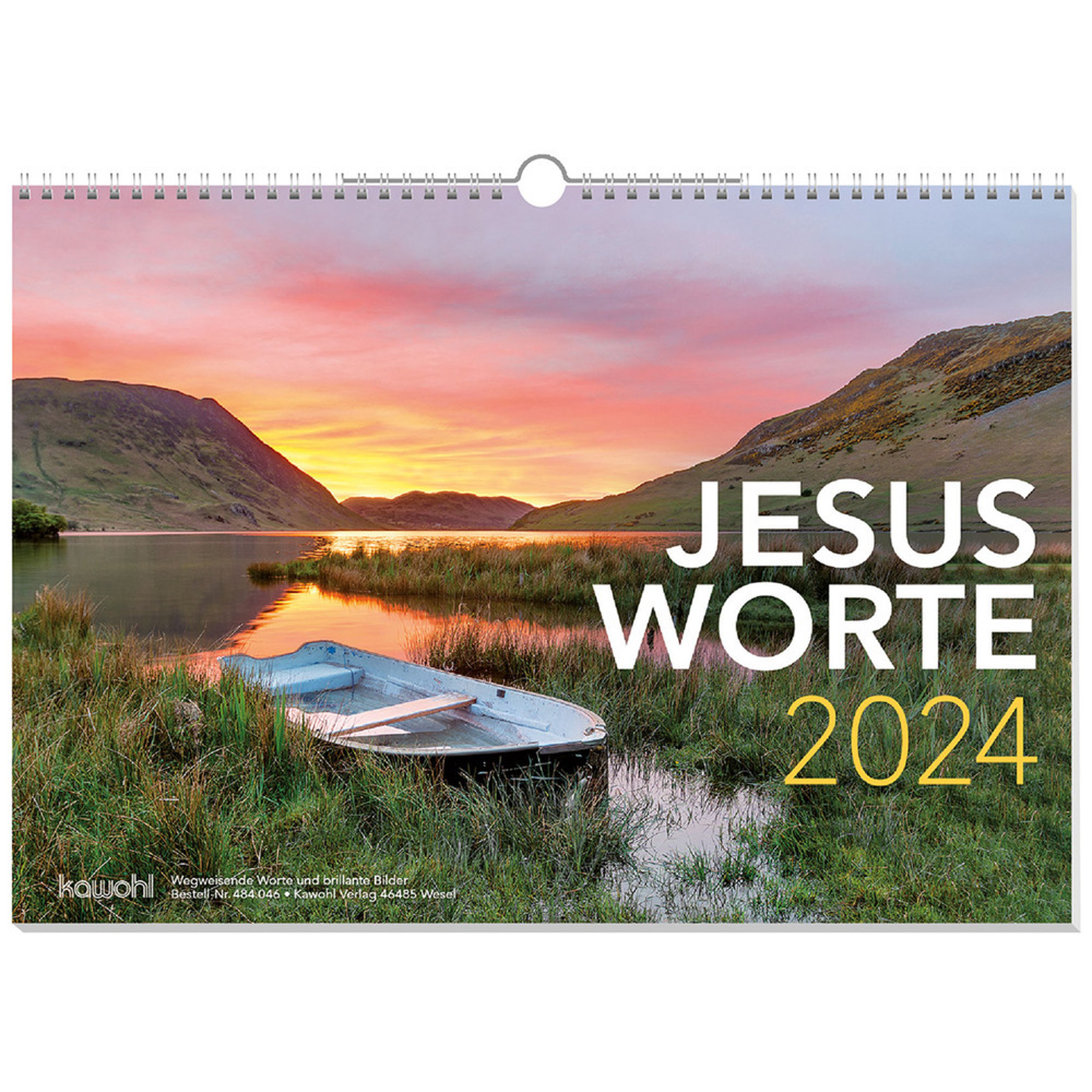 Cover: 9783754804643 | Jesus Worte 2024 | Wegweisende Worte und brillante Bilder | Kalender