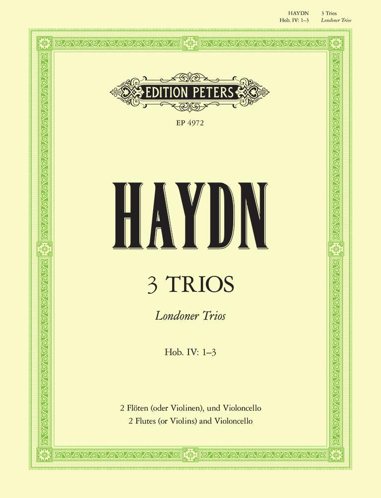 Cover: 9790014035082 | 3 London Trios for 2 Flutes (2 Violins) and Cello | Franz Joseph Haydn