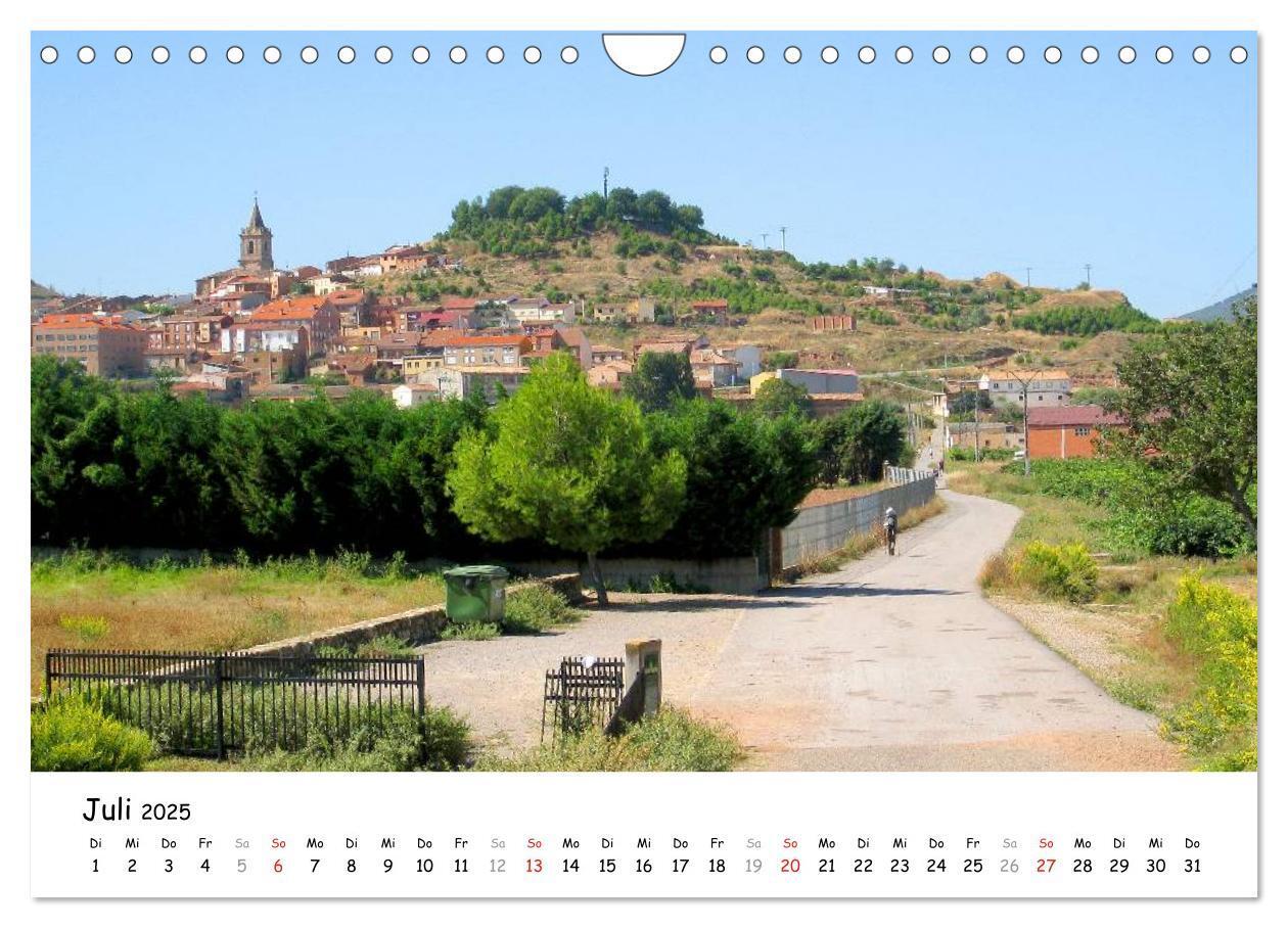 Bild: 9783435634439 | Jakobsweg - Camino Frances (Wandkalender 2025 DIN A4 quer),...