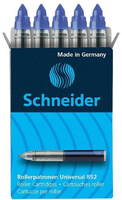 Cover: 4004675081995 | Schneider Tintenrollerpatronen Universal 852, M blau, 5er Schachtel