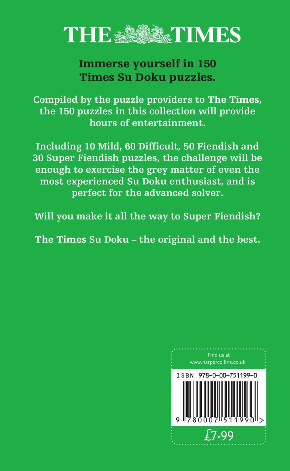 Rückseite: 9780007511990 | The Times Su Doku Book 14 | Puzzler Media (u. a.) | Taschenbuch | 2014