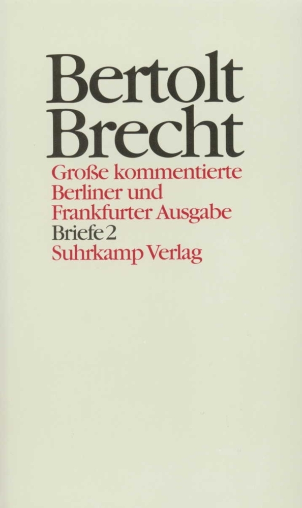Cover: 9783518400296 | Briefe. Tl.2 | Bertolt Brecht | Buch | 816 S. | Deutsch | 1998