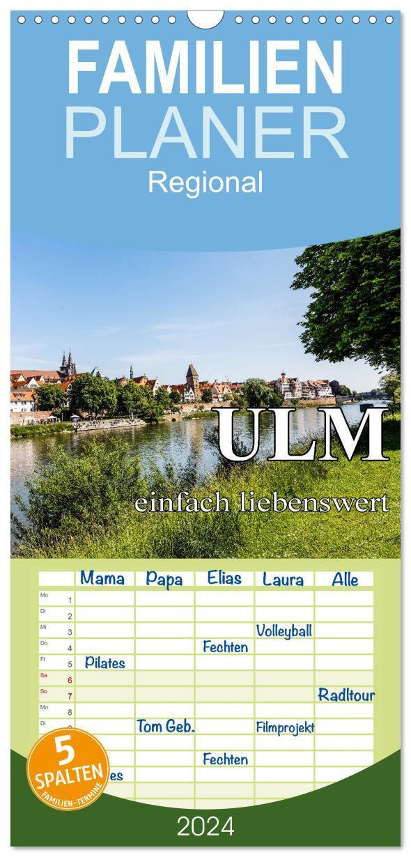 Cover: 9783383008825 | Familienplaner 2024 - Ulm einfach liebenswert mit 5 Spalten...