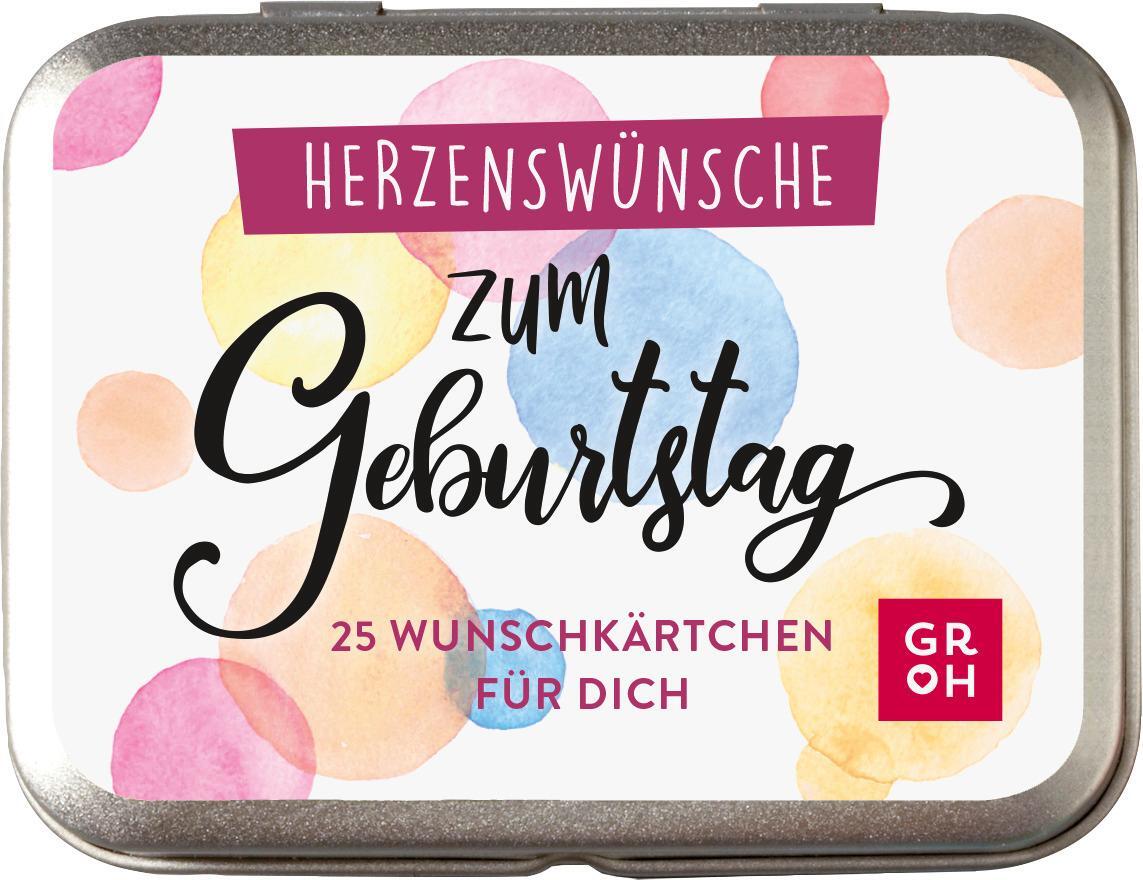 Cover: 4036442011317 | Herzenswünsche zum Geburtstag | Groh Verlag | Box | 25 S. | Deutsch