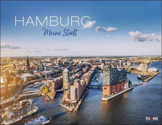Cover: 9783964023025 | Hamburg Kalender 2024. Reise-Wandkalender mit 12 atemberaubenden...