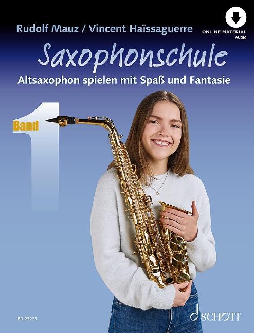 Cover: 9790001208987 | Saxophonschule | Band 1. Alt-Saxophon. Lehrbuch mit Online-Audiodatei.