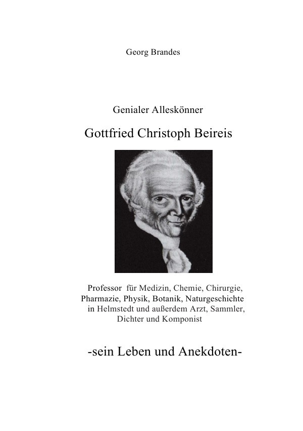 Cover: 9783737523691 | Gottfried Christoph Beireis | Georg Brandes | Taschenbuch | epubli
