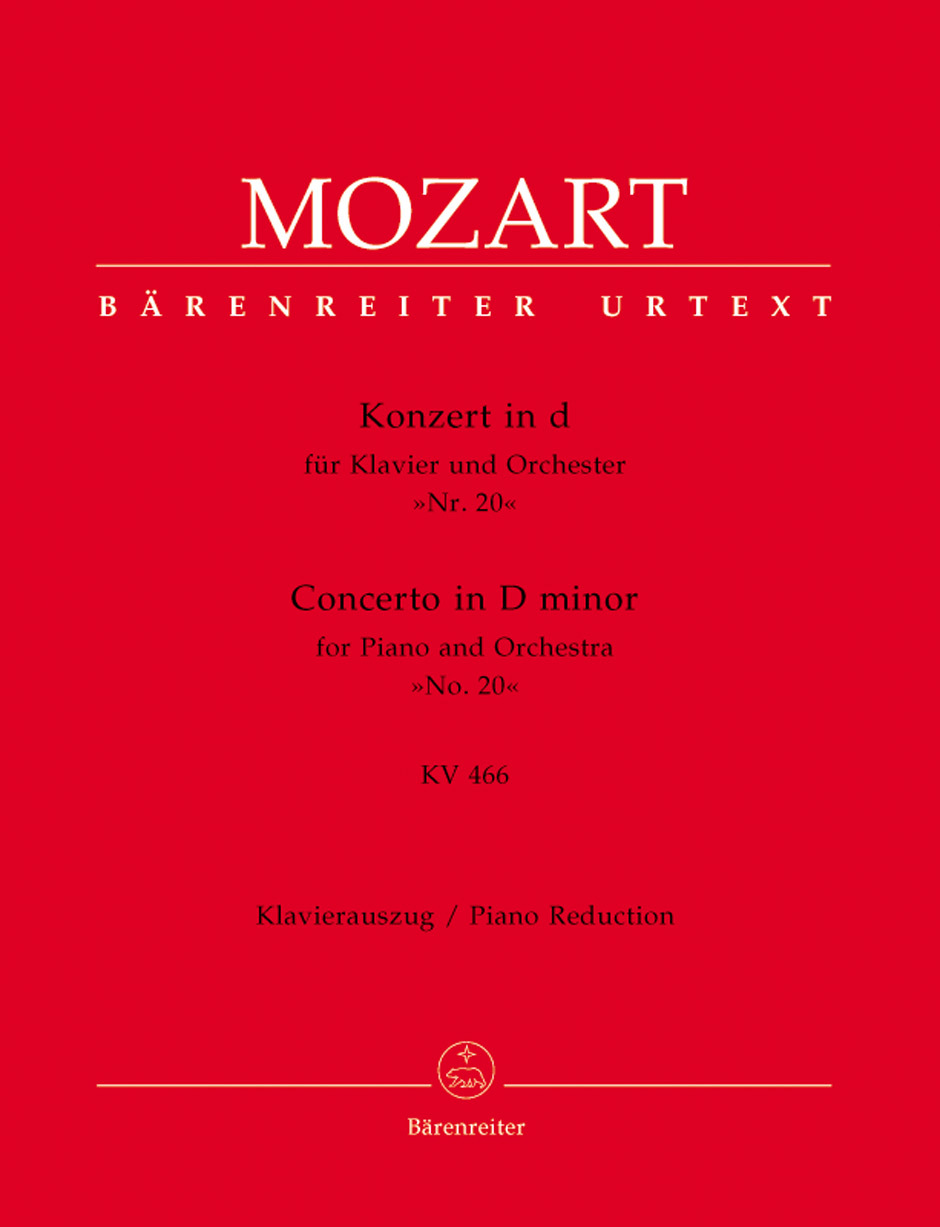Cover: 9790006458240 | Piano Concerto No. 20 in D minor K. 466 | Urtext | Mozart