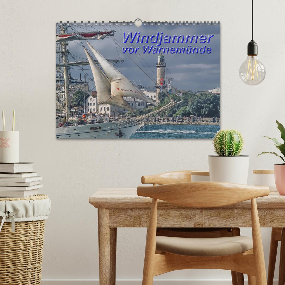 Bild: 9783435766505 | Windjammer vor Warnemünde (Wandkalender 2025 DIN A3 quer), CALVENDO...