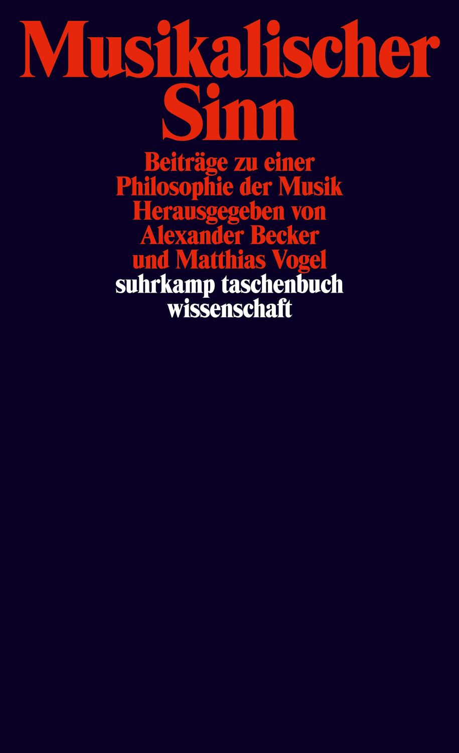 Cover: 9783518294260 | Musikalischer Sinn | Beiträge zu einer Philosophie der Musik | Buch