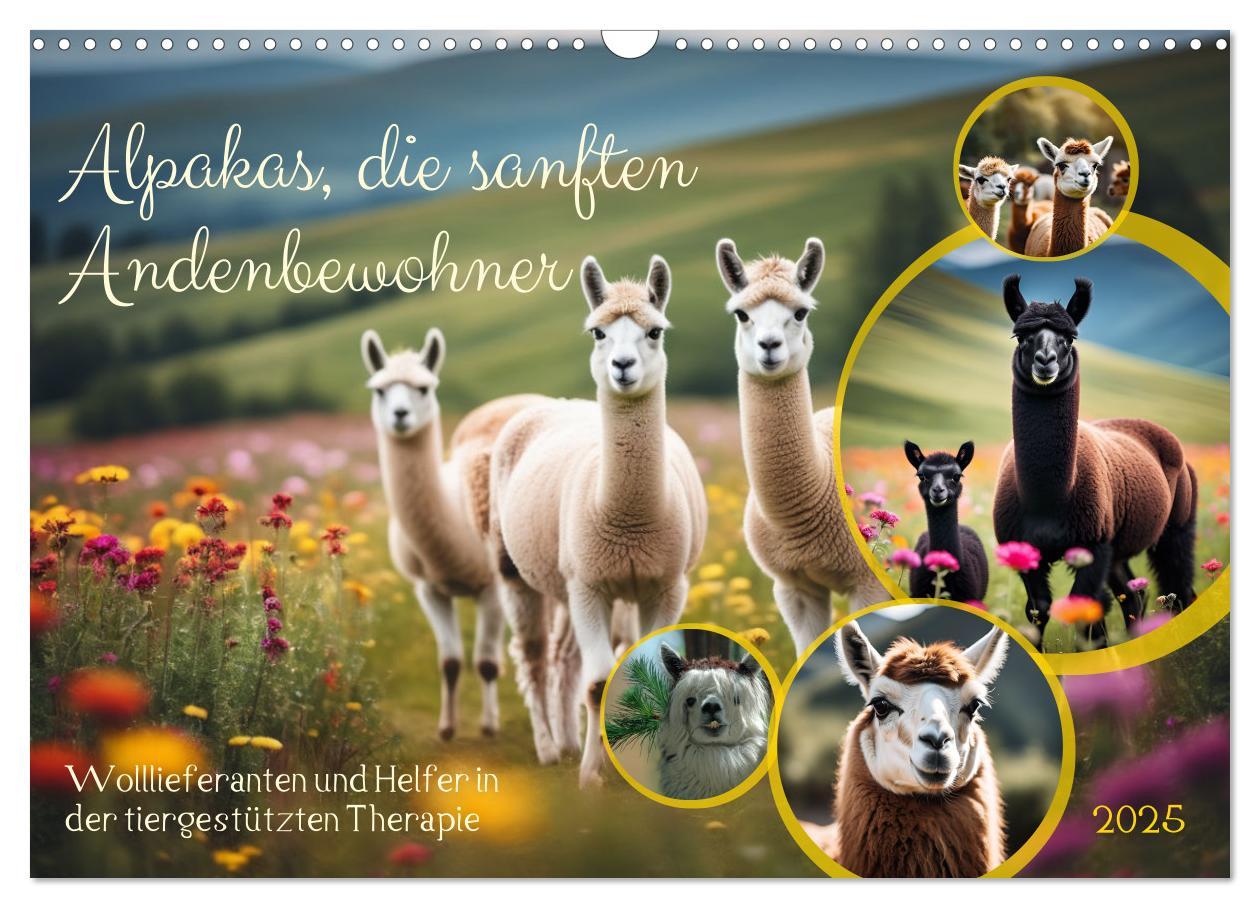 Cover: 9783457189399 | Alpakas, die sanften Andenbewohner (Wandkalender 2025 DIN A3 quer),...