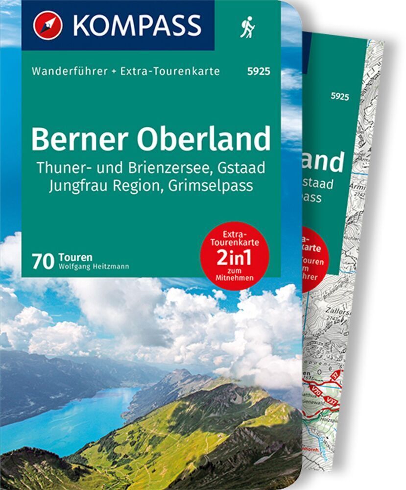 Cover: 9783991210566 | KOMPASS Wanderführer Berner Oberland, 70 Touren | Wolfgang Heitzmann