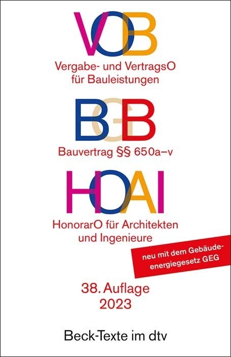 Cover: 9783423532105 | VOB / BGB / HOAI | Taschenbuch | Deutsch | 2023 | DTV
