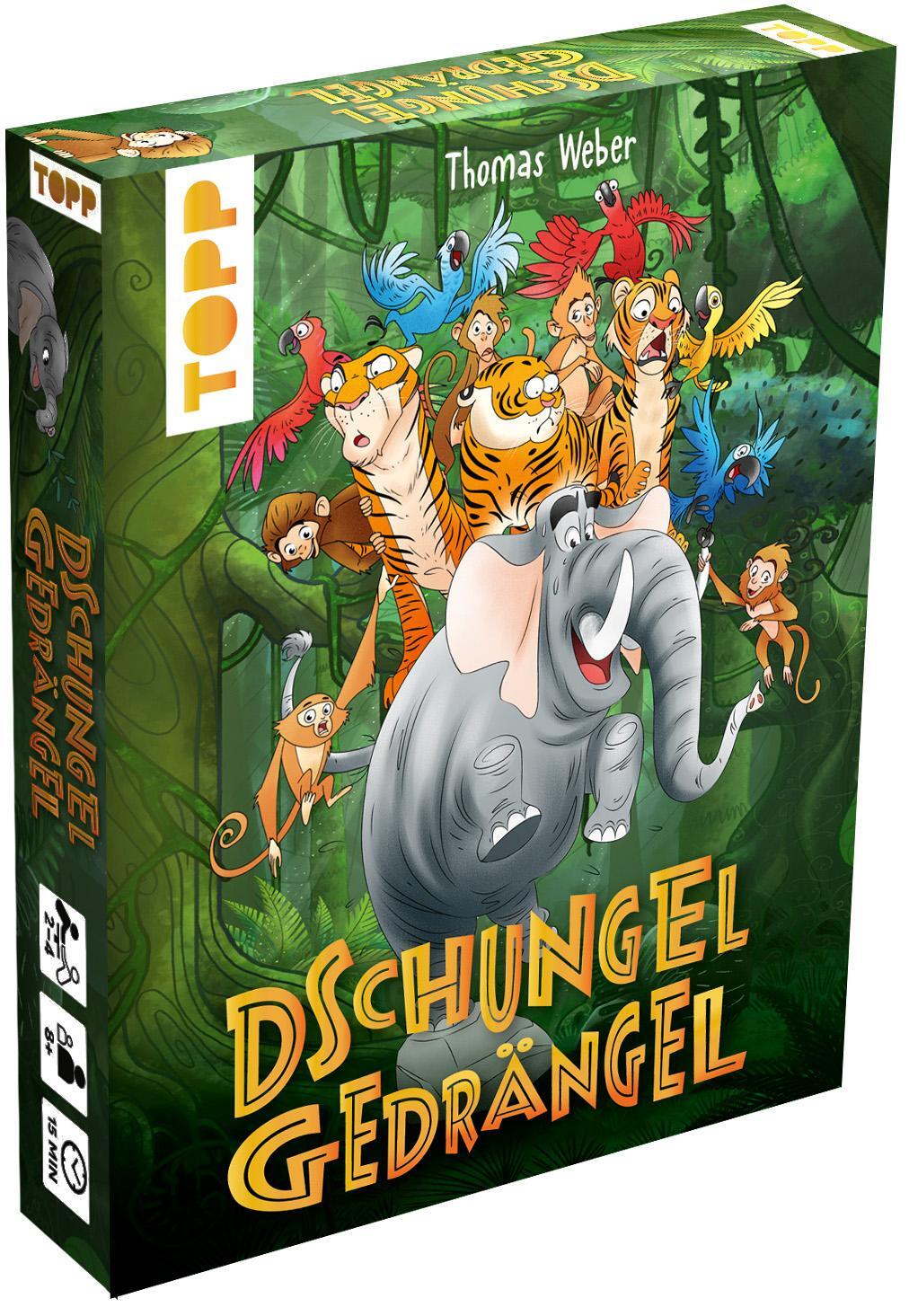 Cover: 4007742184520 | Dschungelgedrängel - Das Kartenspiel für tierischen Tumult | Weber