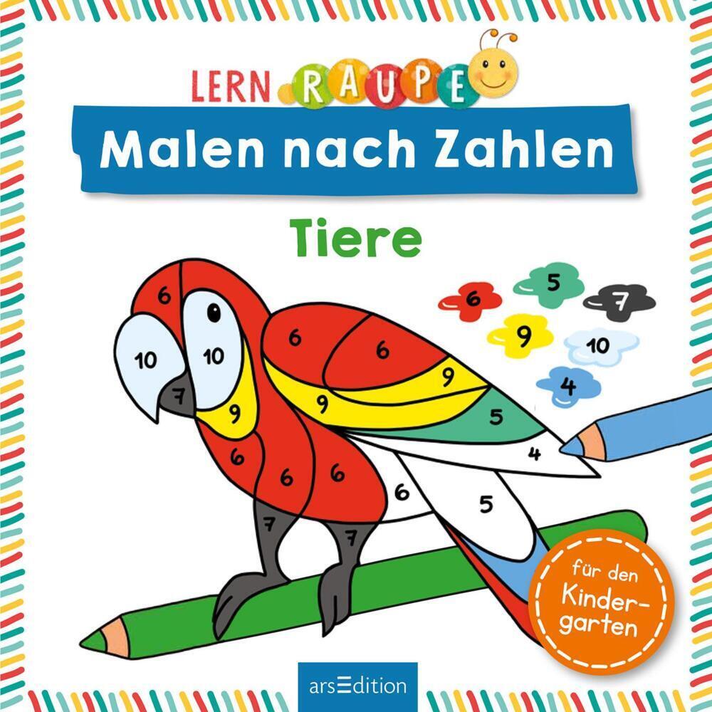 Bild: 9783845840482 | Lernraupe - Malen nach Zahlen - Tiere | Corina Beurenmeister | Buch