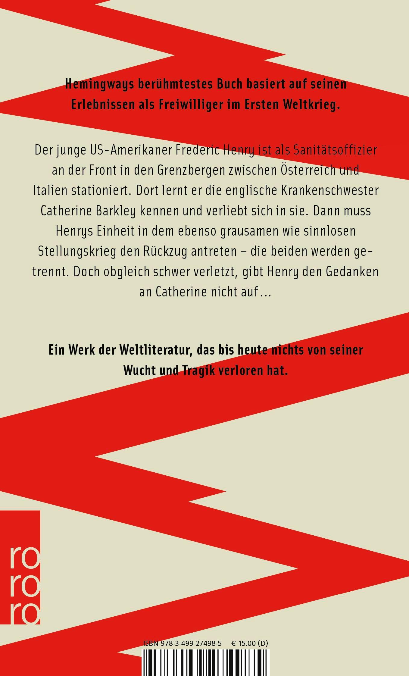 Rückseite: 9783499274985 | In einem anderen Land | Ernest Hemingway | Taschenbuch | 400 S. | 2020