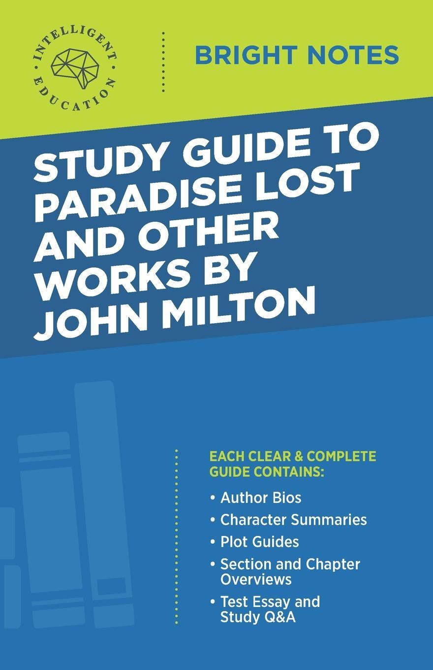 Cover: 9781645422761 | Study Guide to Paradise Lost and Other Works by John Milton | Buch