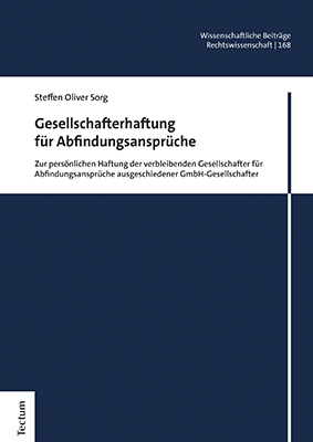 Cover: 9783828847224 | Gesellschafterhaftung für Abfindungsansprüche | Steffen Oliver Sorg