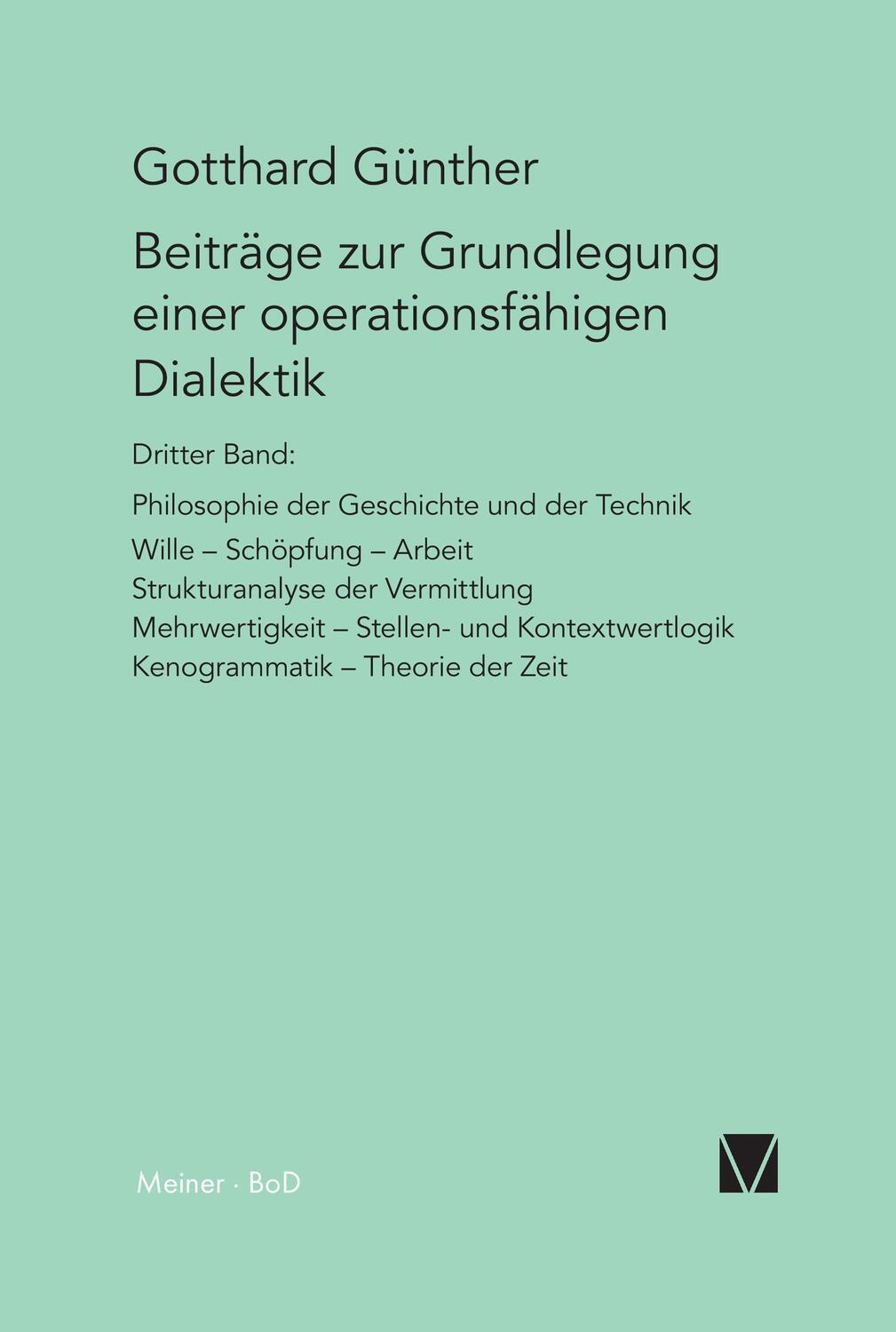 Cover: 9783787304851 | Beiträge zur Grundlegung einer operationsfähigen Dialektik /...