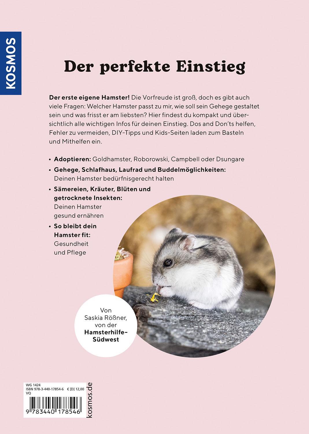 Rückseite: 9783440178546 | Hamster | Saskia Rößner | Taschenbuch | Mein Tier | 96 S. | Deutsch