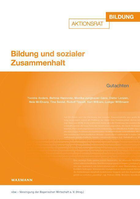 Cover: 9783830948704 | Bildung und sozialer Zusammenhalt | Gutachten | V. | Taschenbuch