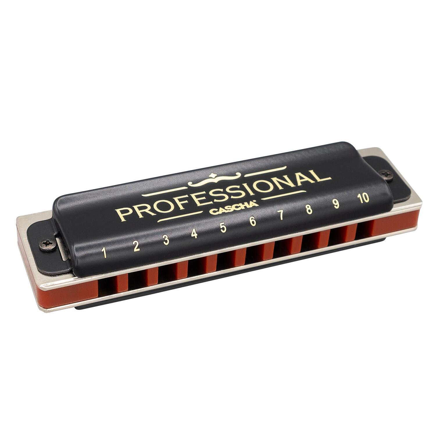 Bild: 4026929919755 | Professional Blues Harmonica in C (incl. case and cleaning cloth)