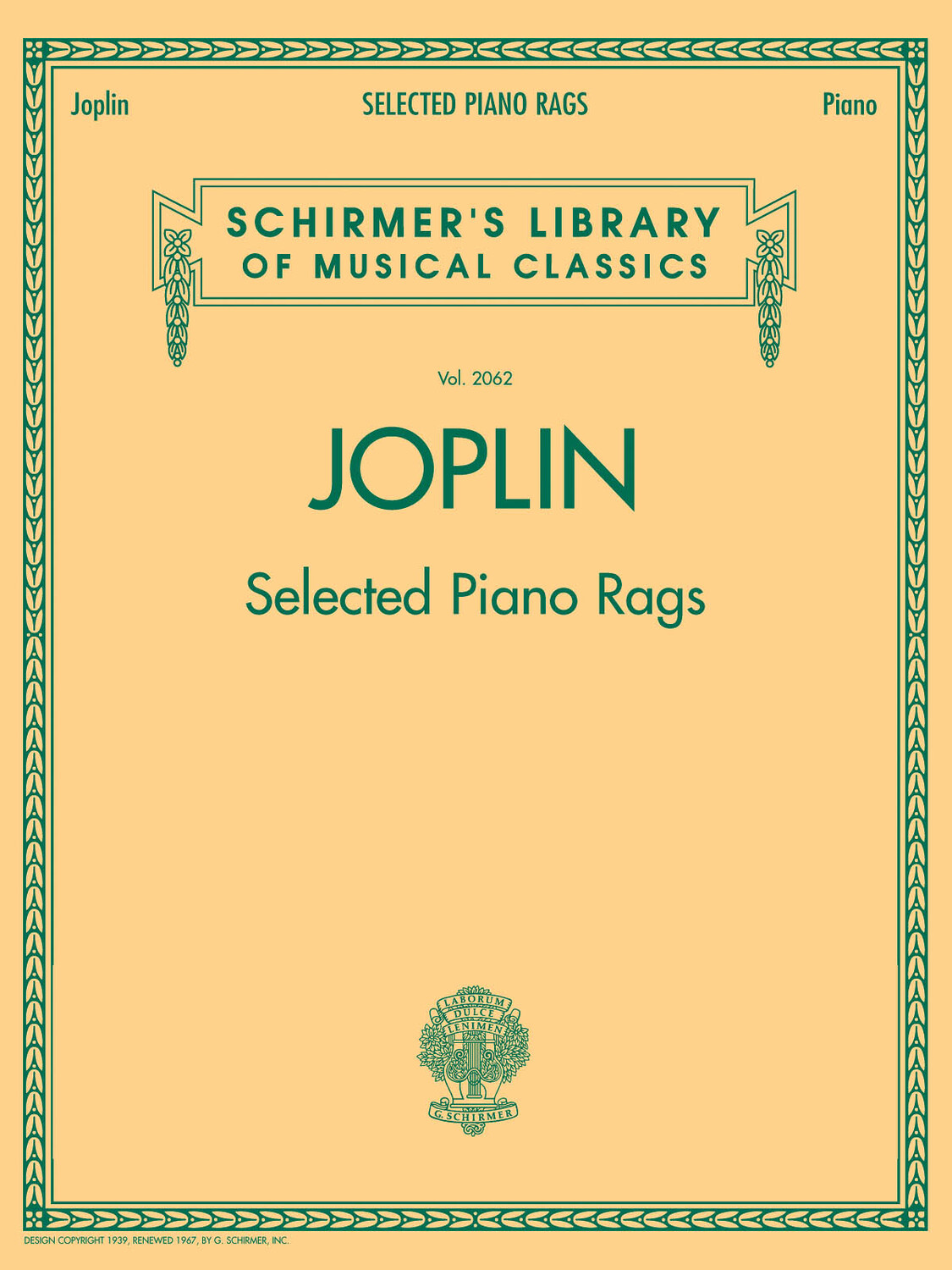 Cover: 884088102623 | Selected Piano Rags | Scott Joplin | Piano | Buch | 2006 | G. Schirmer