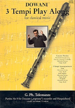 Cover: 9783905476095 | Partita No 5 for Descant (soprano) recorder | Georg Philipp Telemann