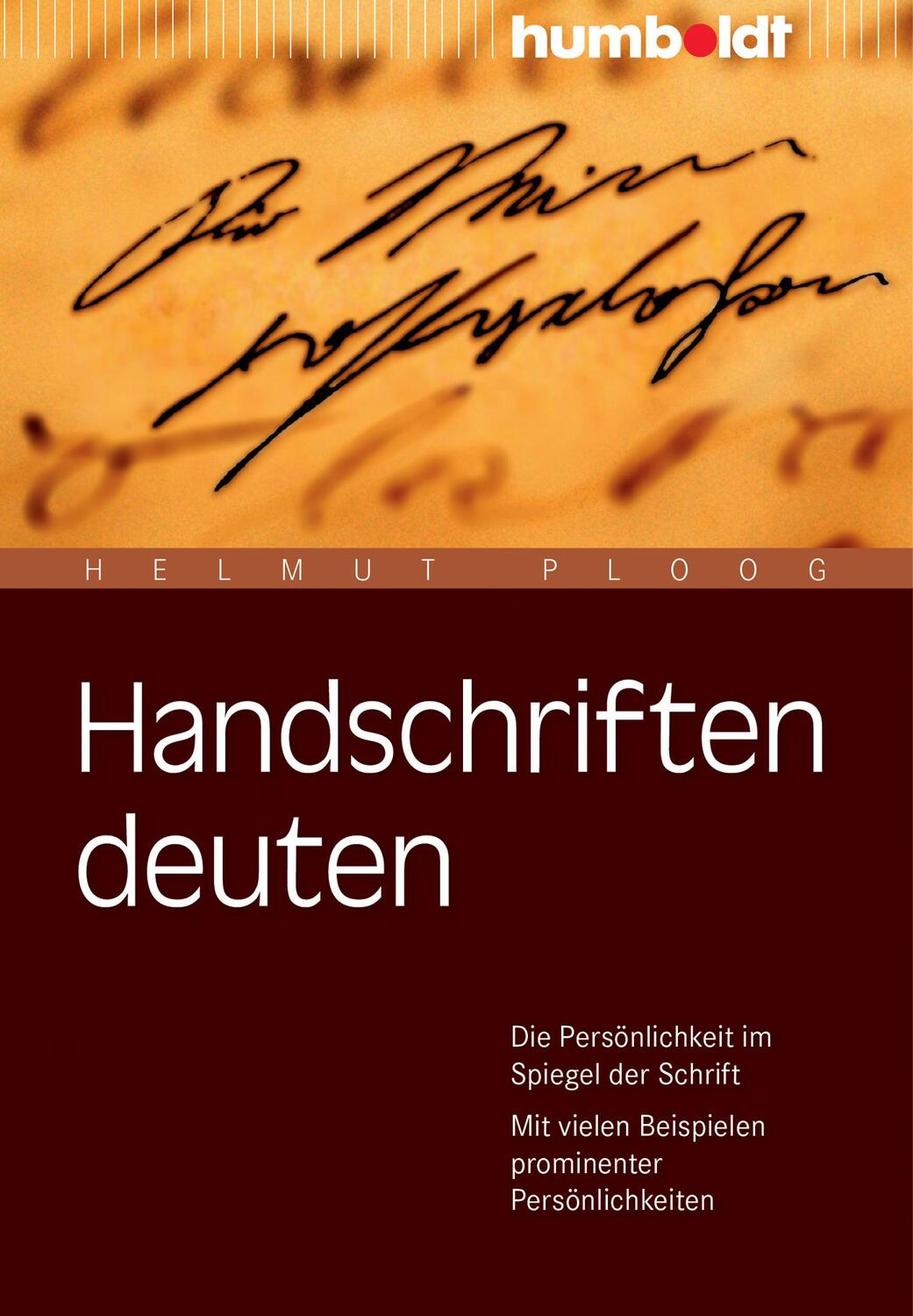 Cover: 9783869105161 | Handschriften deuten | Helmut Ploog | Taschenbuch | Deutsch | 2016