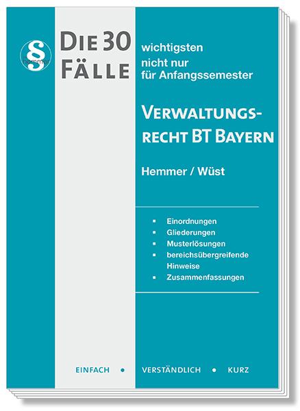 Cover: 9783968383415 | Die 30 wichtigsten Fälle Verwaltungsrecht BT Bayern | Heidorn (u. a.)