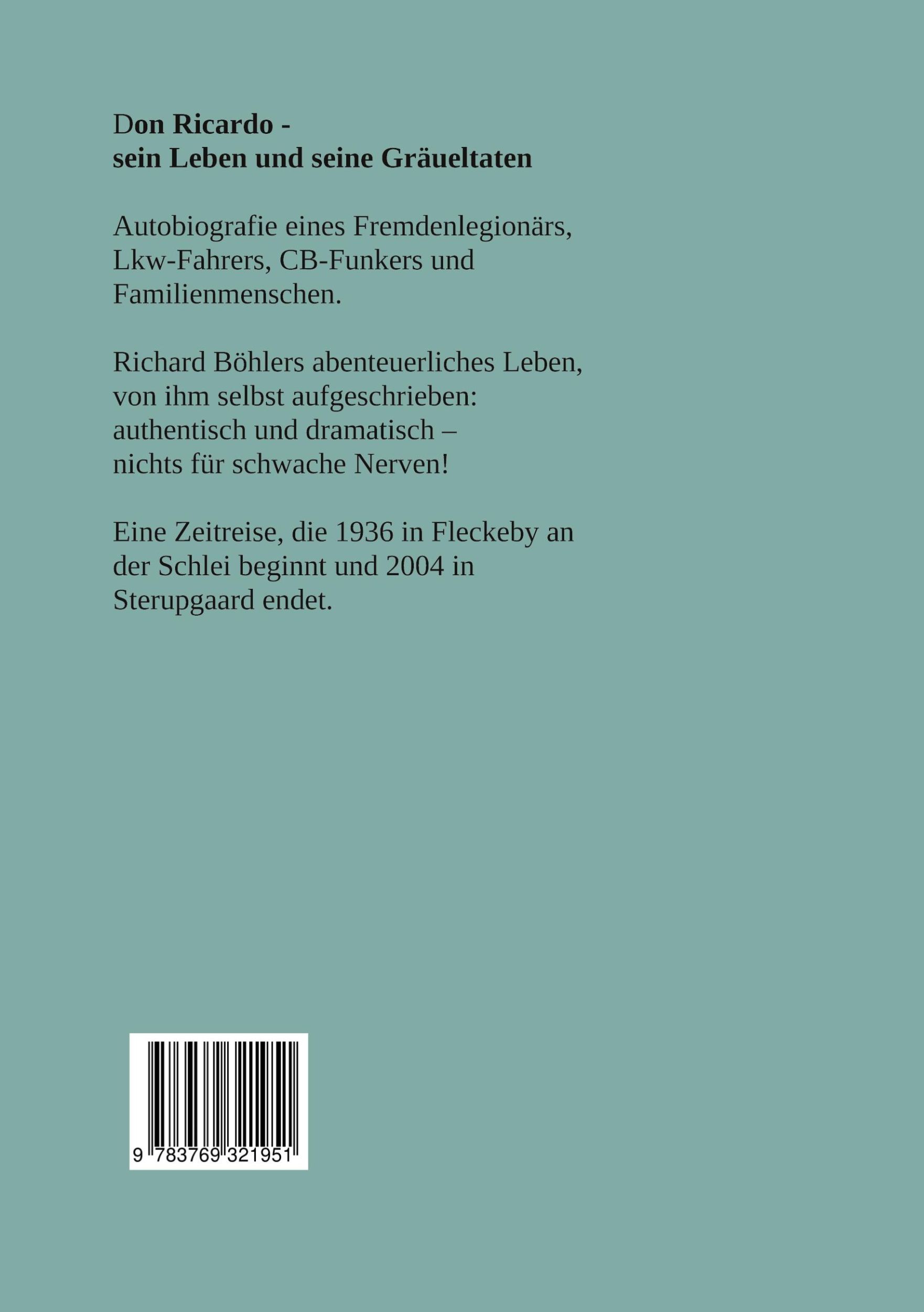 Rückseite: 9783769321951 | Don Ricardo | sein Leben und seine Gräueltaten | Böhler | Buch | 2024