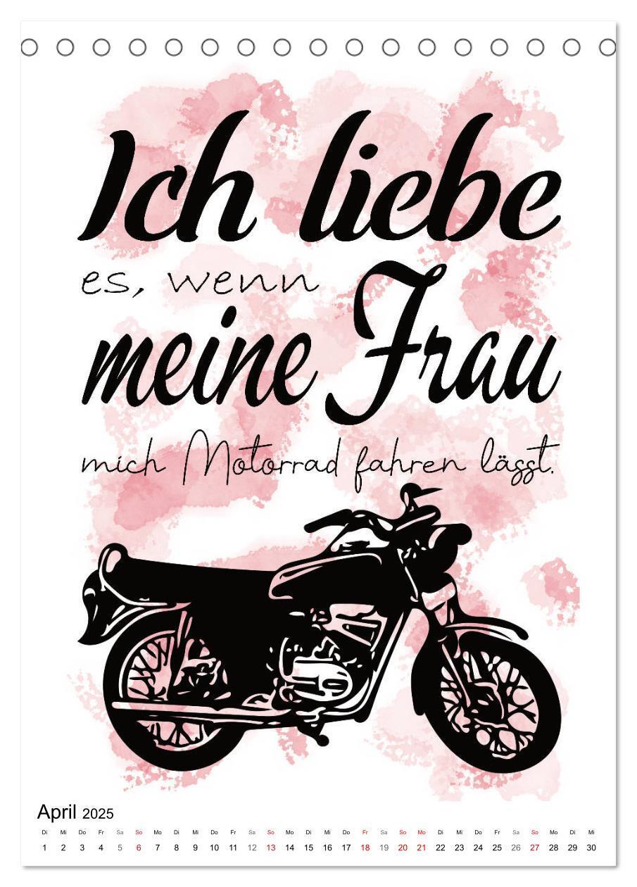 Bild: 9783435939312 | Biker-Sprüche (Tischkalender 2025 DIN A5 hoch), CALVENDO...