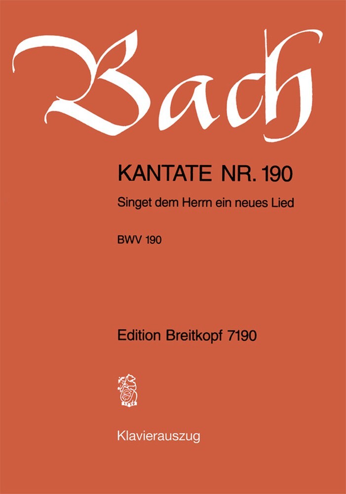 Cover: 9790004173442 | Kantate 190 Singet Dem Herrn | Johann Sebastian Bach | Buch