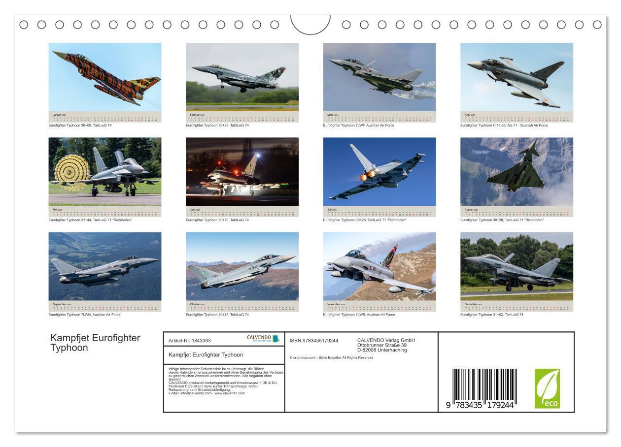 Bild: 9783435179244 | Kampfjet Eurofighter Typhoon (Wandkalender 2025 DIN A4 quer),...