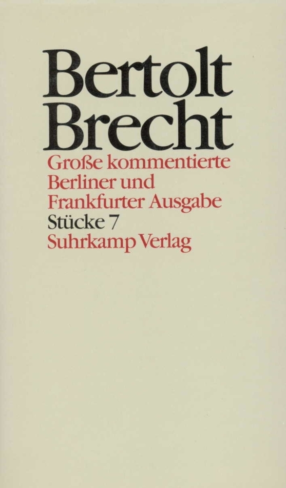 Cover: 9783518400074 | Stücke. Tl.7 | Bertolt Brecht | Buch | 2001 | Suhrkamp