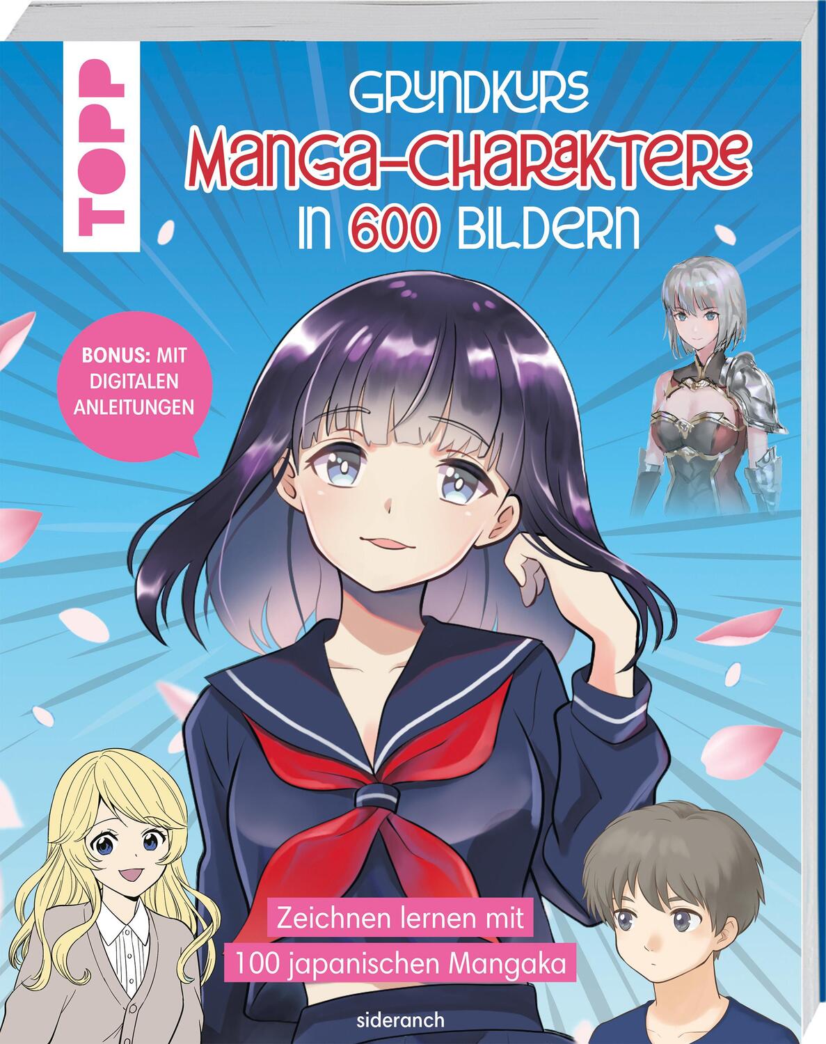 Cover: 9783735880987 | Grundkurs Manga-Charaktere in 600 Bildern | Sideranch | Taschenbuch