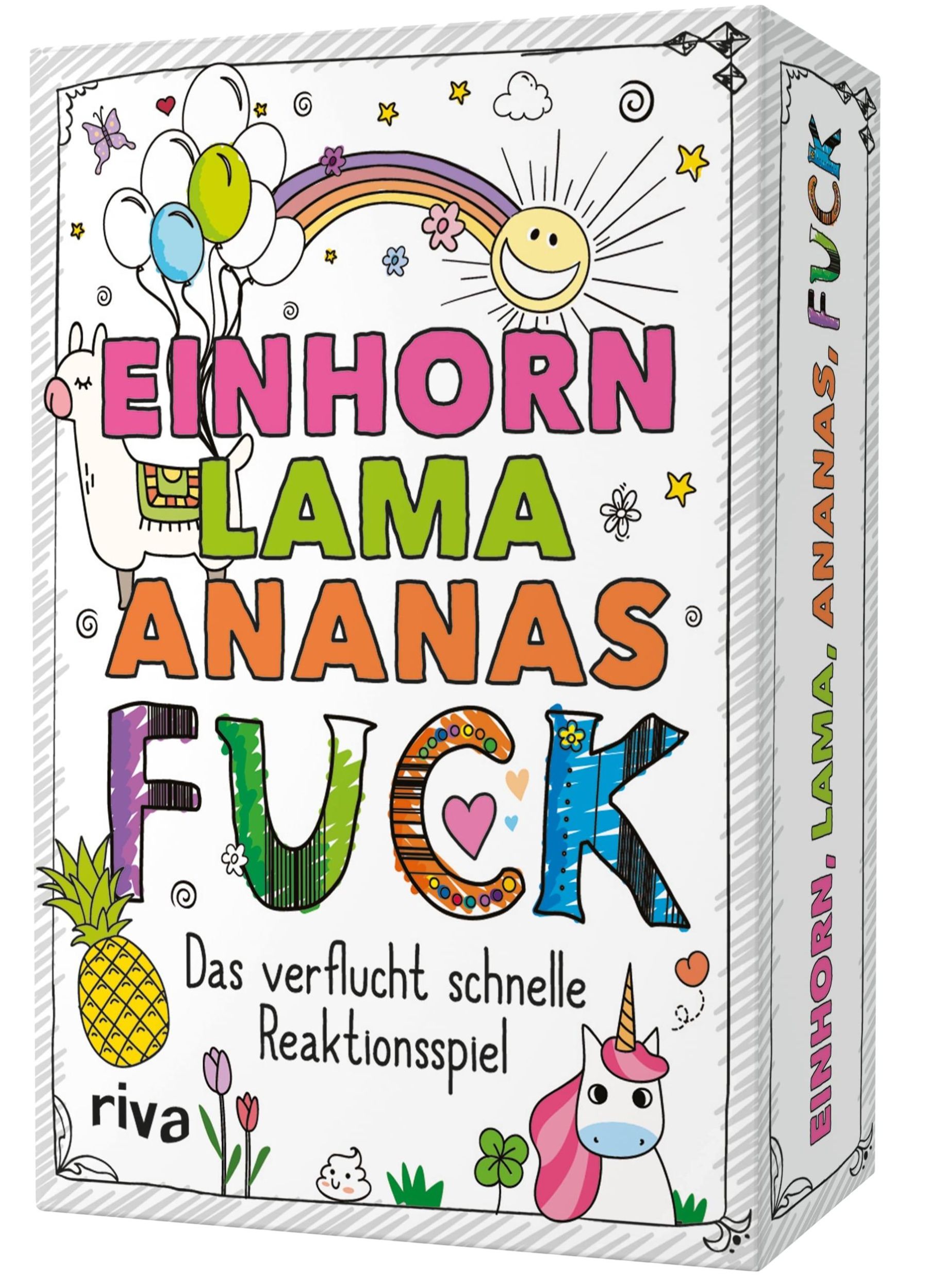 Cover: 9783742312945 | Einhorn, Lama, Ananas, FUCK | Das verflucht schnelle Reaktionsspiel