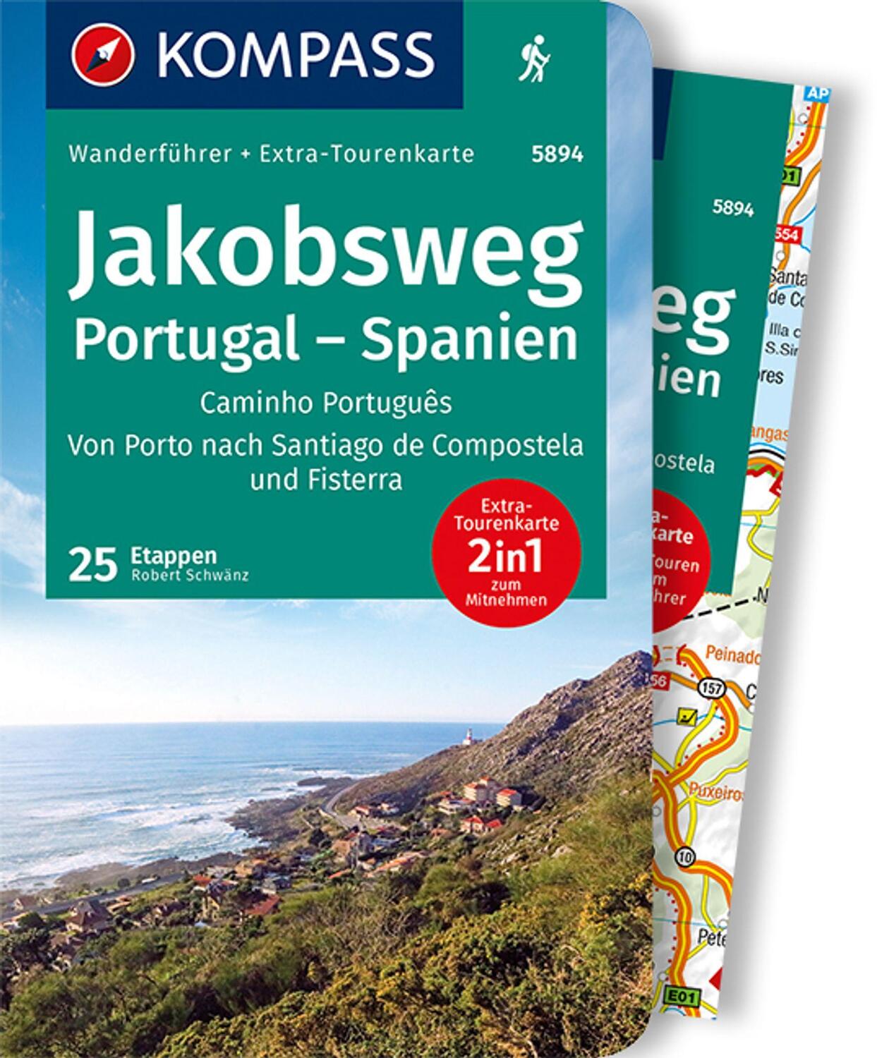 Cover: 9783991211440 | KOMPASS Wanderführer Jakobsweg Portugal Spanien, 60 Touren | Schwänz
