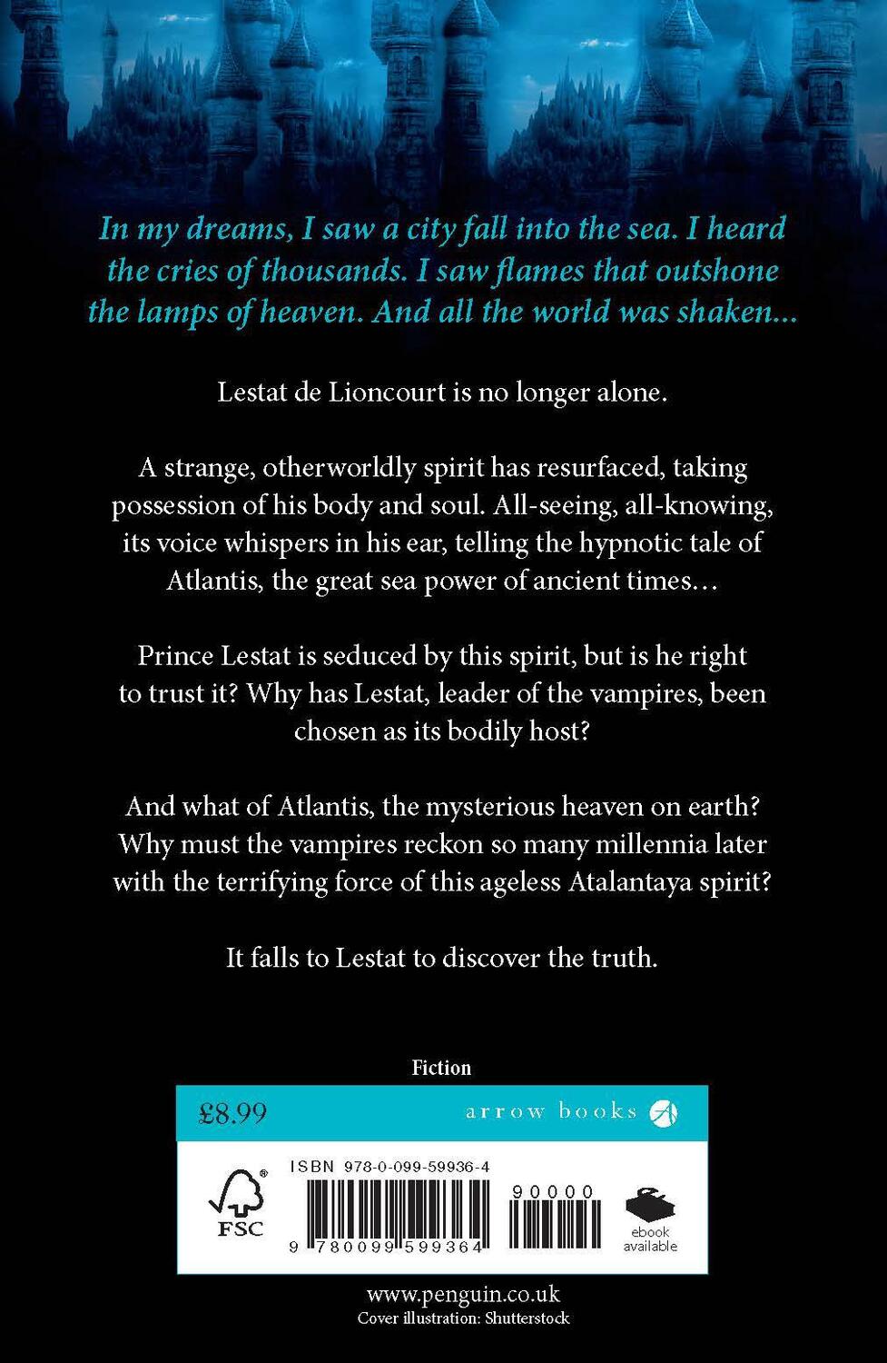 Rückseite: 9780099599364 | Prince Lestat and the Realms of Atlantis | The Vampire Chronicles 12