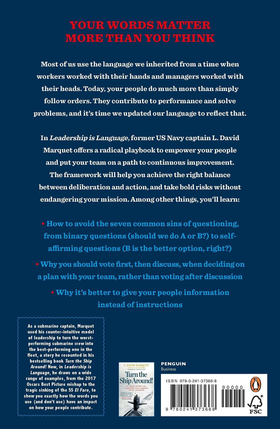 Rückseite: 9780241373668 | Leadership Is Language | L. David Marquet | Taschenbuch | Englisch