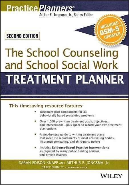 Cover: 9781119063094 | The School Counseling and School Social Work Treatment Planner,...