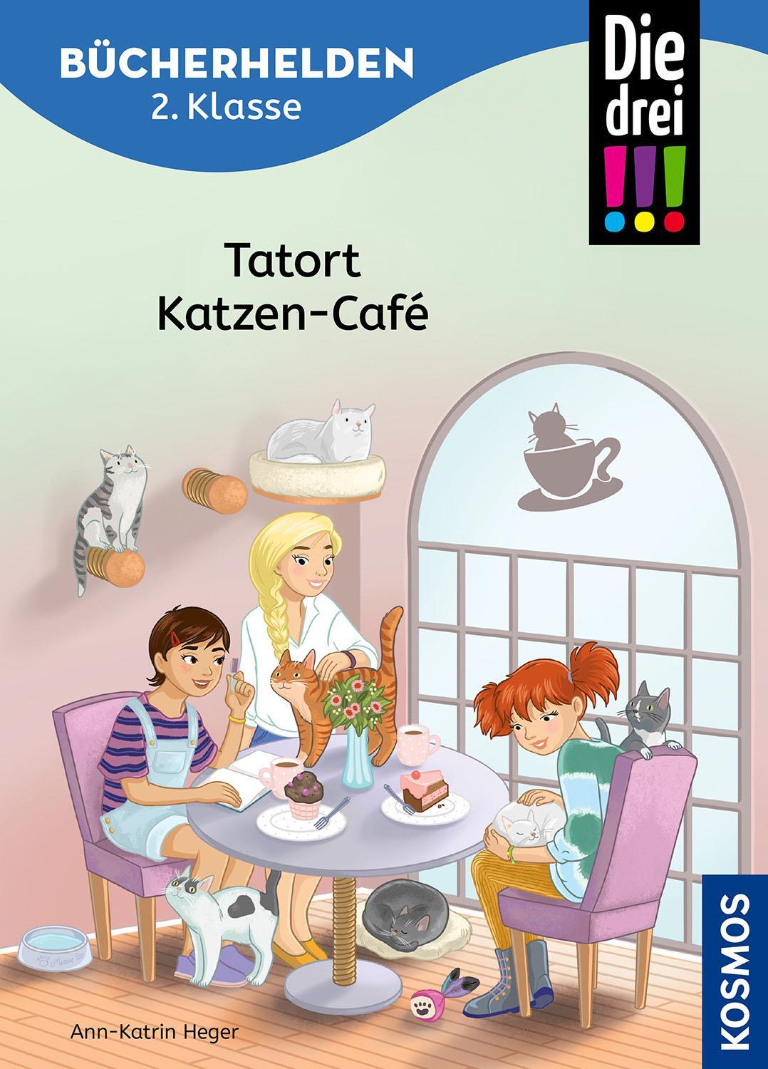 Cover: 9783440176207 | Die drei !!!, Bücherhelden 2. Klasse, Tatort Katzen-Café | Heger