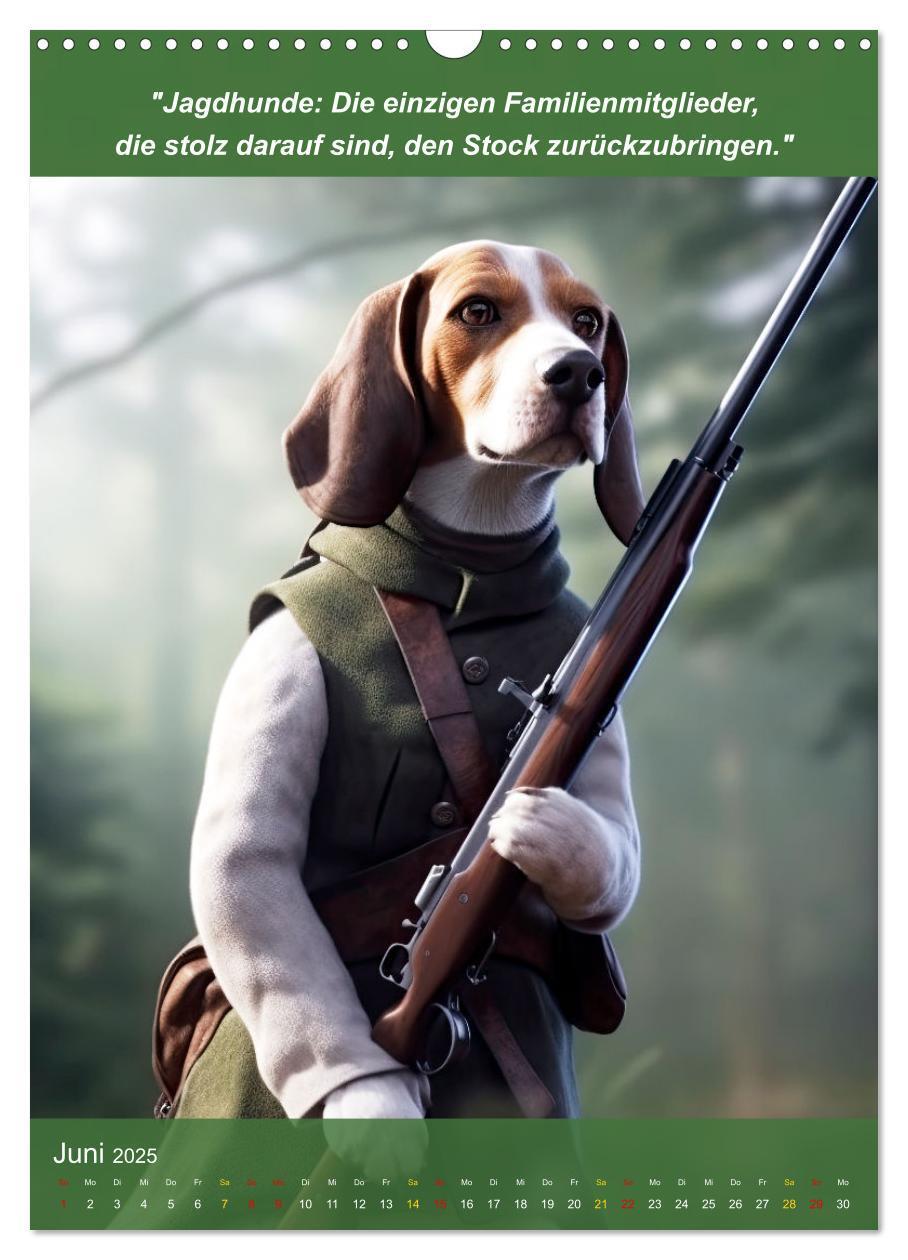 Bild: 9783435979424 | Lustige Jagdhunde mit Jägerlatein (Wandkalender 2025 DIN A3 hoch),...