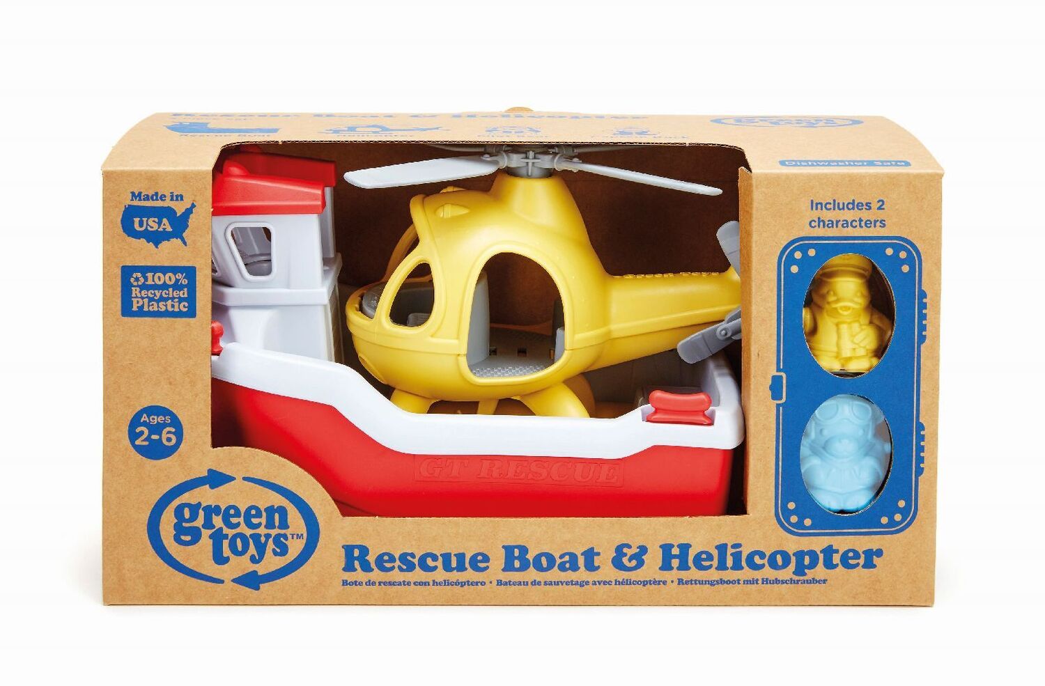 Bild: 816409011550 | GREENTOYS - Rettungsboot & Hubschrauber 4 Teile | Stück | 2023