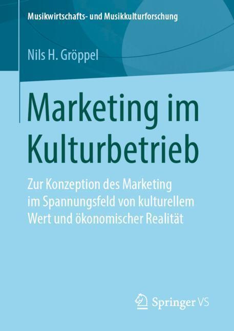Cover: 9783658267346 | Marketing im Kulturbetrieb | Nils H. Gröppel | Taschenbuch | Paperback